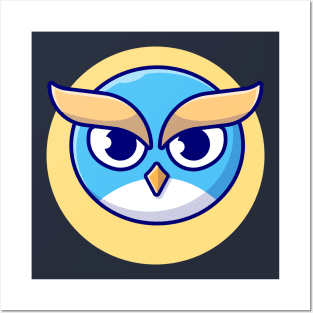 Cute Owl Cartoon Vector Icon Illustration (4) Posters and Art